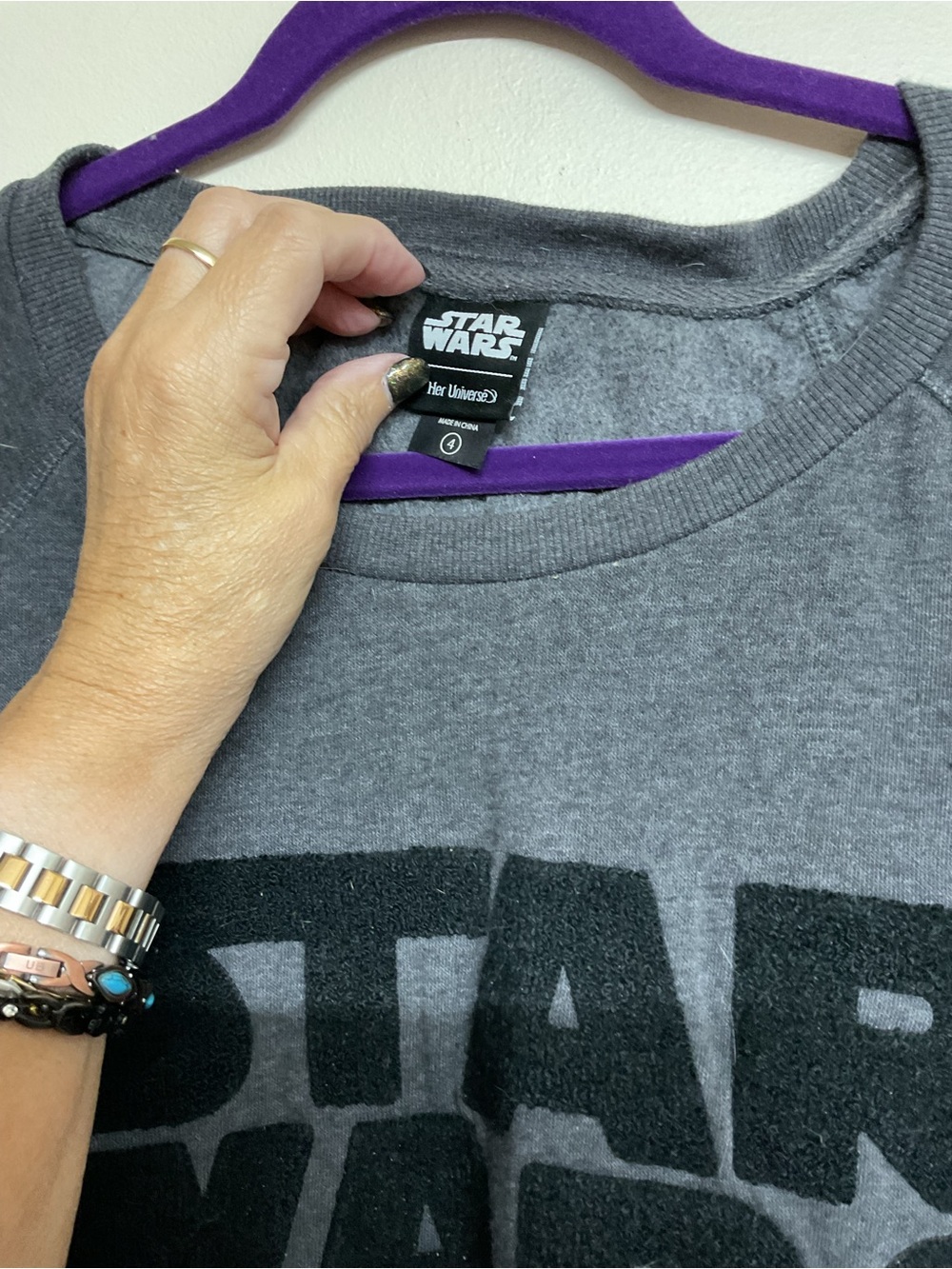 torrid Gray Sweatshirt with Black Star Wars Logo - Picture 2 of 4